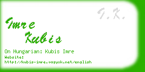 imre kubis business card